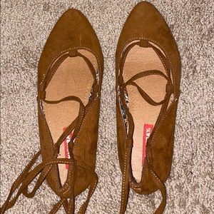 Lace up flats